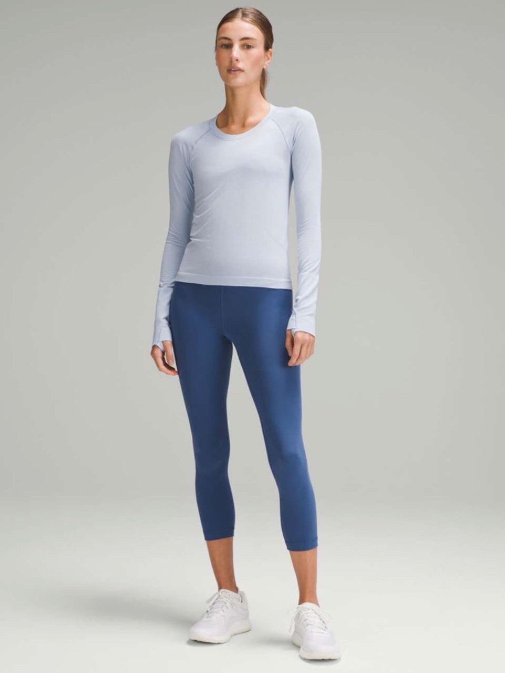Lululemon Wunder Train High-Rise Crop 23" Pitch Blue